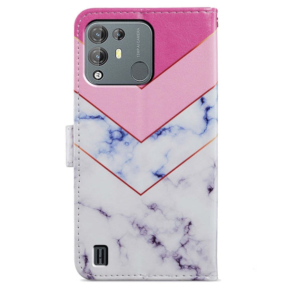 For Blackview A55 Pro Painted Pattern Horizontal Flip Leather Phone Case(Smoke Marble)