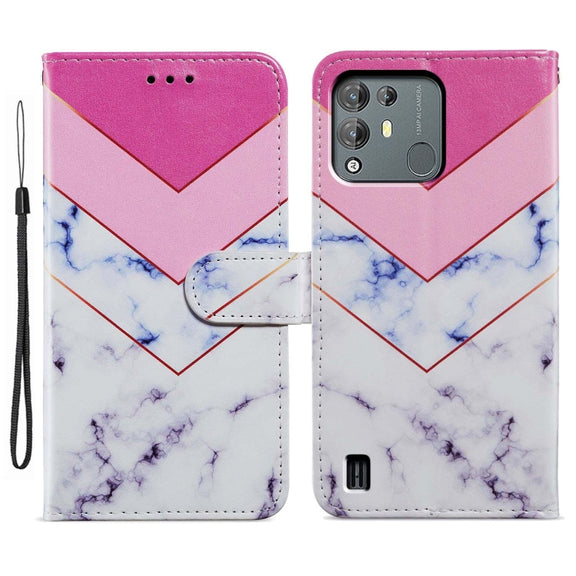 For Blackview A55 Pro Painted Pattern Horizontal Flip Leather Phone Case(Smoke Marble)