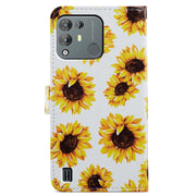 For Blackview A55 Pro Painted Pattern Horizontal Flip Leather Phone Case(Sunflower)