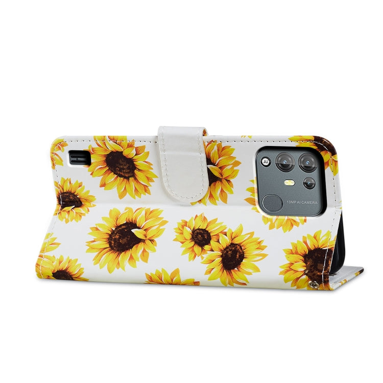 For Blackview A55 Pro Painted Pattern Horizontal Flip Leather Phone Case(Sunflower)