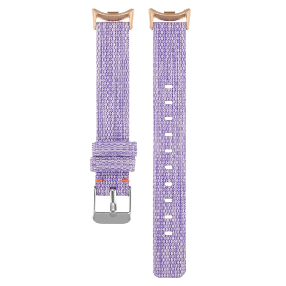 For Xiaomi Mi Band 8 Nylon Canvas Watch Band(Lavender Purple)