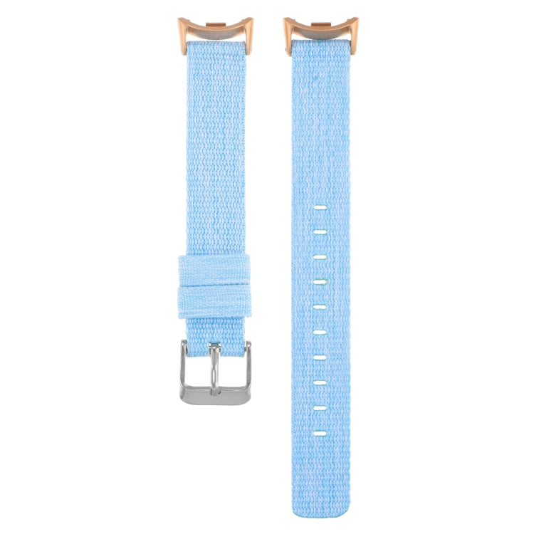 For Xiaomi Mi Band 8 Nylon Canvas Watch Band(Sky Blue)