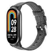 For Xiaomi Mi Band 8 Nylon Canvas Watch Band(Grey)