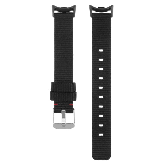 For Xiaomi Mi Band 8 Nylon Canvas Watch Band(Black)