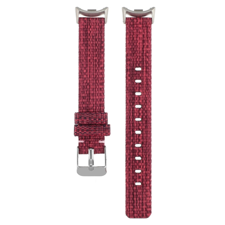 For Xiaomi Mi Band 8 Nylon Canvas Watch Band(Red)