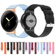 For Google Pixel Watch 2 / Pixel Watch Nylon Canvas Watch Band(Red)