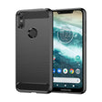 For Motorola Moto One Carbon Fiber Brushed Texture TPU Phone Case(Black) - free shipping - PMC TechLife - Order now!