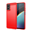 For Motorola Moto G 5G 2024 Brushed Texture Carbon Fiber TPU Phone Case(Red) - Motorola Cases by PMC Jewellery | Online Shopping South Africa | PMC Jewellery | Buy Now Pay Later Mobicred
