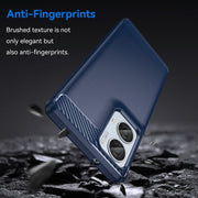 For Motorola Moto Edge 50 Fusion Carbon Fiber Brushed Texture TPU Phone Case(Blue)