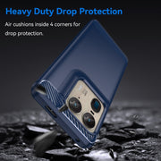 For Motorola Edge 50 Ultra Carbon Fiber Brushed Texture TPU Phone Case(Blue)