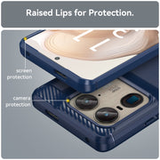For Motorola Moto X50 Ultra Carbon Fiber Brushed Texture TPU Phone Case(Blue)