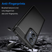 For Motorola Edge 2024 Carbon Fiber Brushed Texture TPU Phone Case(Black)