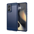 For Motorola Edge 2024 Brushed Texture Carbon Fiber TPU Phone Case(Blue) - Motorola Cases by PMC Jewellery | Online Shopping South Africa | PMC Jewellery | Buy Now Pay Later Mobicred