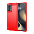 For Motorola Edge 2024 Carbon Fiber Brushed Texture TPU Phone Case(Red) - free shipping - PMC Jewellery - Order now!