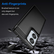 For Motorola Moto G85 Carbon Fiber Brushed Texture TPU Phone Case(Black)