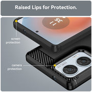 For Motorola S50 Neo Carbon Fiber Brushed Texture TPU Phone Case(Black)
