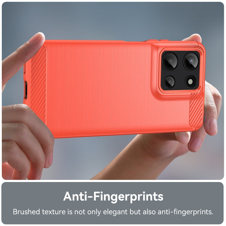 For Motorola Moto G 5G 2025 Carbon Fiber Brushed Texture TPU Phone Case(Red)