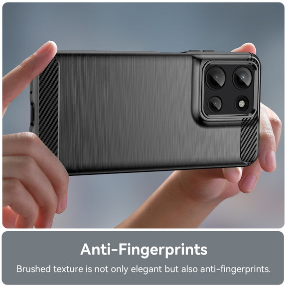 For Motorola Moto G Play 2025 Carbon Fiber Brushed Texture TPU Phone Case(Black)