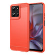 For Motorola Moto G Play 2025 Carbon Fiber Brushed Texture TPU Phone Case(Red) - free shipping - PMC TechLife - Order now!