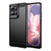 For Motorola Moto G Power 2025 Carbon Fiber Brushed Texture TPU Phone Case(Black)