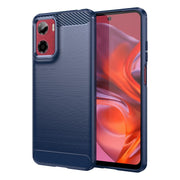 For Motorola Moto G05 Carbon Fiber Brushed Texture TPU Phone Case(Blue)