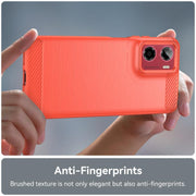 For Motorola Moto G05 Carbon Fiber Brushed Texture TPU Phone Case(Red)