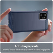 For Motorola Moto G Power 2023 Carbon Fiber Brushed Texture TPU Phone Case(Blue)