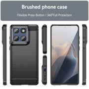 For Motorola Edge 60 Fusion Carbon Fiber Brushed Texture TPU Phone Case(Black)