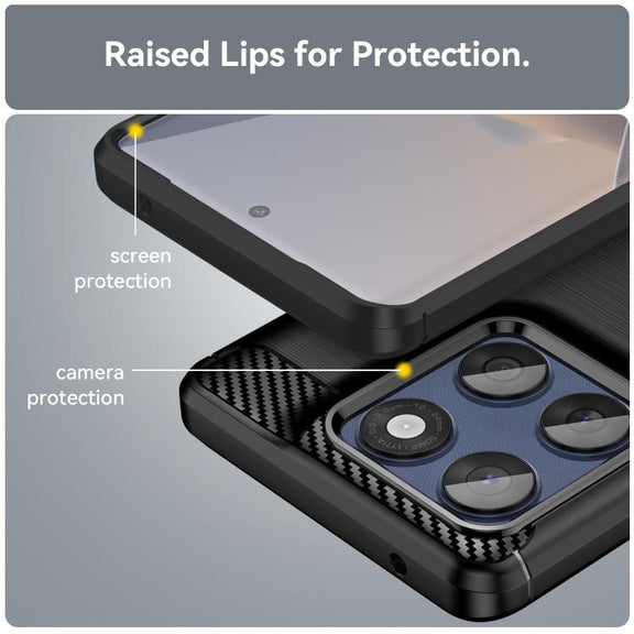 For Motorola Edge 60 Fusion Carbon Fiber Brushed Texture TPU Phone Case(Black)