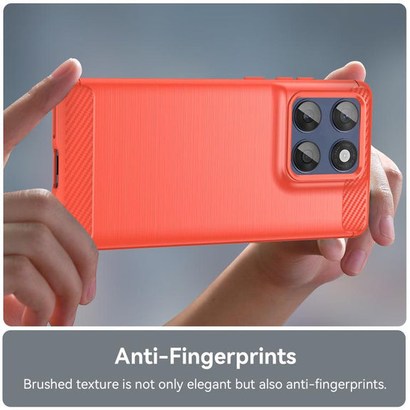 For Motorola Edge 60 Fusion Carbon Fiber Brushed Texture TPU Phone Case(Red)