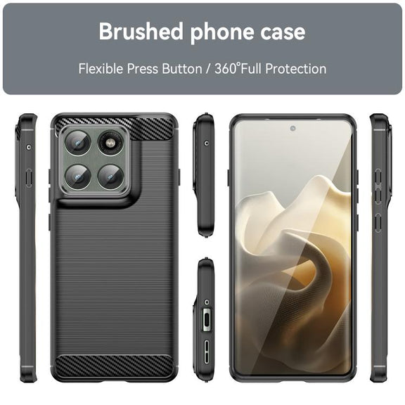 For Motorola Edge 5G 2025 Carbon Fiber Brushed Texture TPU Phone Case(Black)