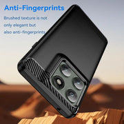 For Motorola Edge 5G 2025 Carbon Fiber Brushed Texture TPU Phone Case(Black)