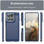 For Motorola Edge 5G 2025 Carbon Fiber Brushed Texture TPU Phone Case(Blue)