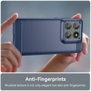 For Motorola Edge 5G 2025 Carbon Fiber Brushed Texture TPU Phone Case(Blue)