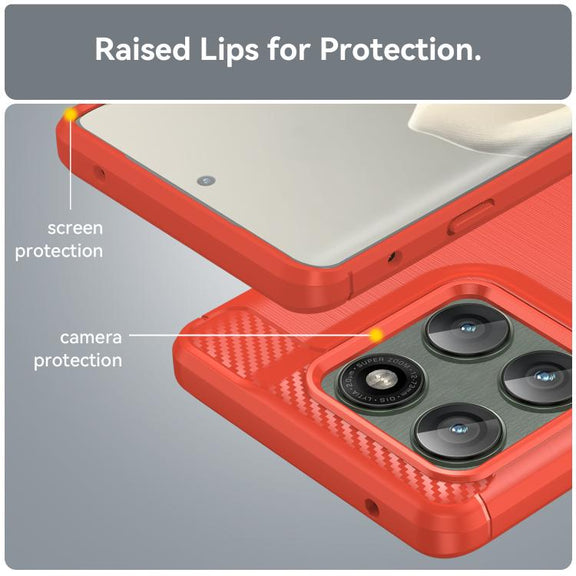 For Motorola Edge 5G 2025 Carbon Fiber Brushed Texture TPU Phone Case(Red)
