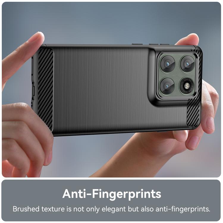 For Motorola Edge 60 Pro Carbon Fiber Brushed Texture TPU Phone Case(Black)