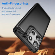 For Motorola Moto G66j 5G Carbon Fiber Brushed Texture TPU Phone Case(Black)