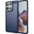 For Motorola Moto G66j 5G Carbon Fiber Brushed Texture TPU Phone Case(Blue) - free shipping - PMC TechLife - Order now!