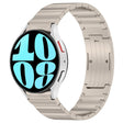 For Samsung Galaxy Watch6/6 Classic/5/5 Pro Button Style One-bead Metal Watch Band(Titanium Color) - Watch Bands by PMC TechLife | Online Shopping South Africa | PMC TechLife