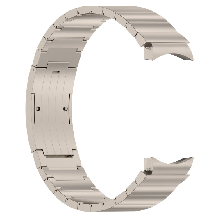 For Samsung Galaxy Watch6/6 Classic/5/5 Pro Button Style One-bead Metal Watch Band(Titanium Color)