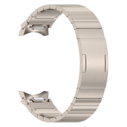 For Samsung Galaxy Watch6/6 Classic/5/5 Pro Button Style One-bead Metal Watch Band(Titanium Color)