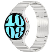 For Samsung Galaxy Watch6/6 Classic/5/5 Pro Button Style One-bead Metal Watch Band(Silver)
