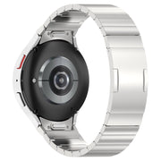 For Samsung Galaxy Watch6/6 Classic/5/5 Pro Button Style One-bead Metal Watch Band(Silver)