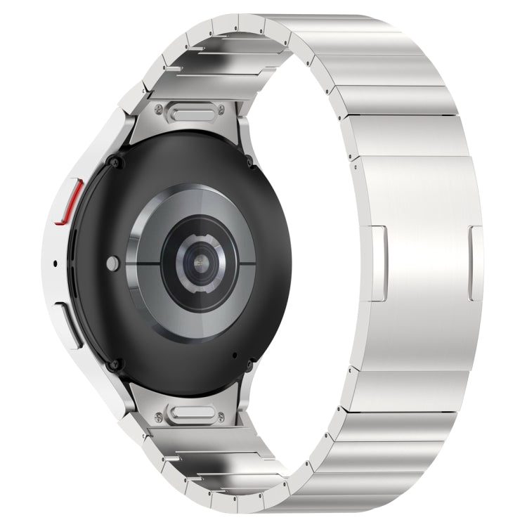 For Samsung Galaxy Watch6/6 Classic/5/5 Pro Button Style One-bead Metal Watch Band(Silver)