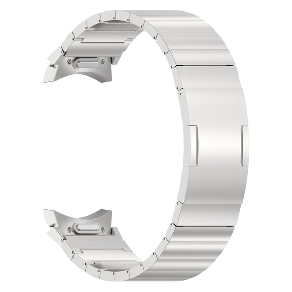 For Samsung Galaxy Watch6/6 Classic/5/5 Pro Button Style One-bead Metal Watch Band(Silver)