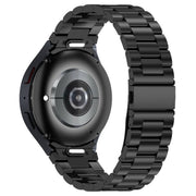 For Samsung Galaxy Watch6/6 Classic/5/5 Pro Button Style Three-bead Metal Watch Band(Black)
