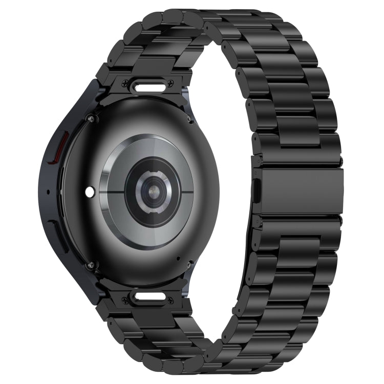 For Samsung Galaxy Watch6/6 Classic/5/5 Pro Button Style Three-bead Metal Watch Band(Black)