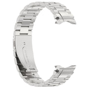 For Samsung Galaxy Watch6/6 Classic/5/5 Pro Button Style Three-bead Metal Watch Band(Silver)
