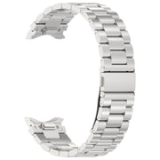 For Samsung Galaxy Watch6/6 Classic/5/5 Pro Button Style Three-bead Metal Watch Band(Silver)
