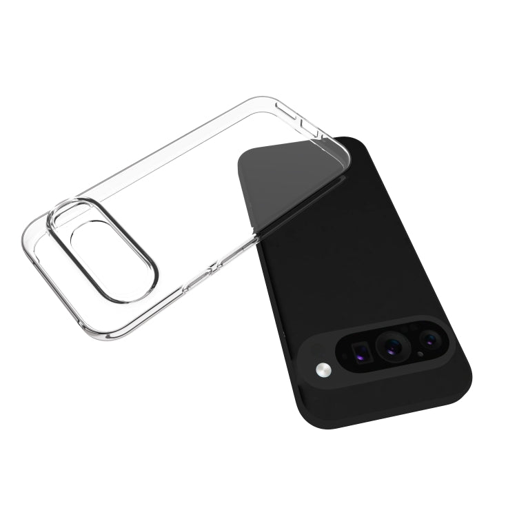 For Google Pixel 9 Pro Water-resistant Texture TPU Phone Case(Transparent)